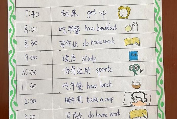 生活作息时间表app(生活作息时间表英语) 生活作息时间表app(生活作息时间表英语)