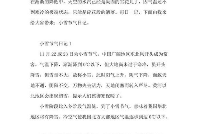 小雪的生活日记txt（小雪的生活日记小说阅读）