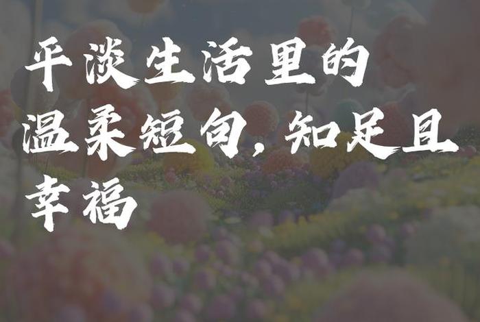 平淡的生活的经典语句（生活简单知足的句子）