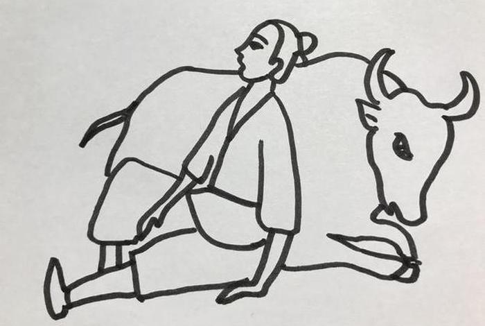 牛郎生活在牛棚的简笔画(牛郎生活在牛棚的简笔画怎么画) 牛郎生活在牛棚的简笔画(牛郎生活在牛棚的简笔画怎么画)