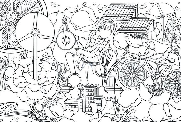 低碳生活海报手绘;低碳生活海报手绘黑白 低碳生活海报手绘;低碳生活海报手绘黑白