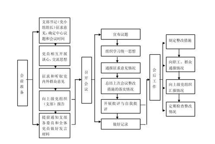 党支部民主生活会流程；组织生活的会议流程模板
