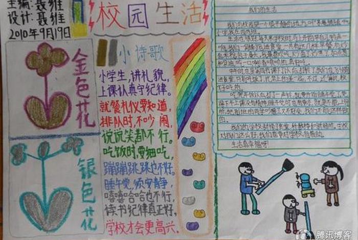 校园里的生活手抄报；校园里的生活手抄报内容