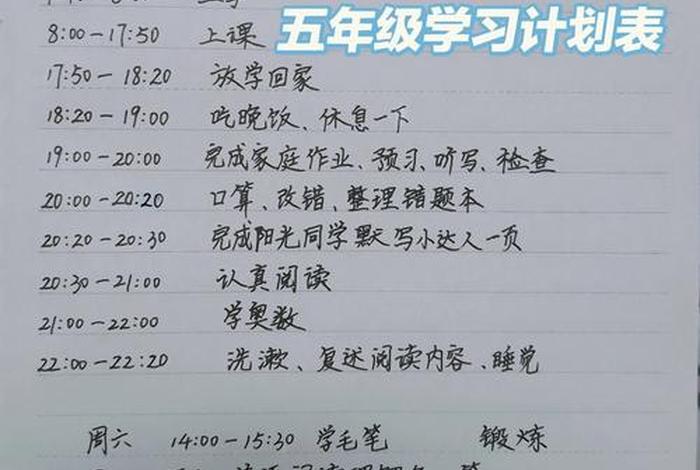 小学生学习生活计划表；小学生日常生活计划