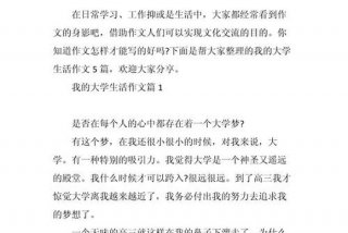 作文 我的大学生活500字（我的大学生活范文500）