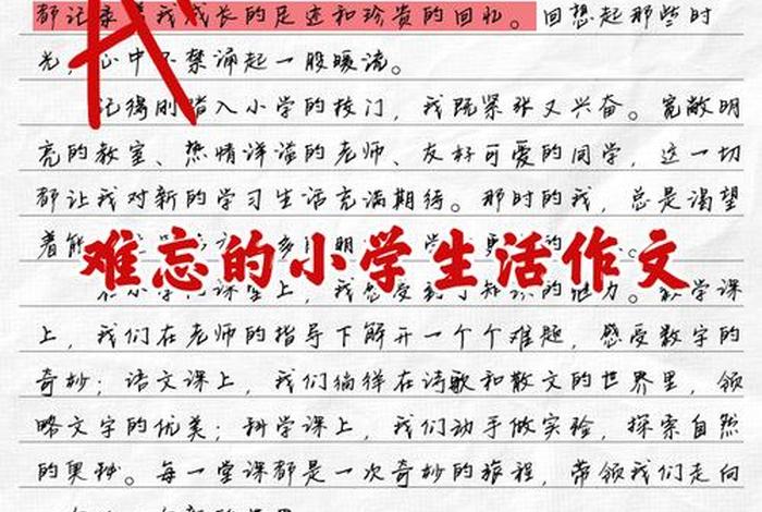 难忘小学生活作文开头、难忘小学生活作文开头结尾