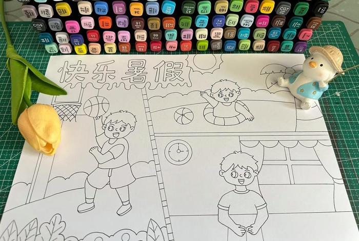 画一幅假期生活画最好看又有创意的 - 假期生活画简单漂亮