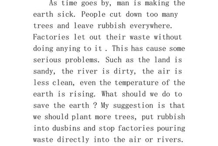 生活环境英语作文80词，生活环境的英语作文