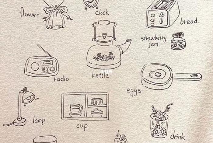 生活类插画；生活插图简笔画