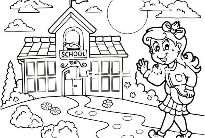 校园生活图片简笔画、校园生活图片素材