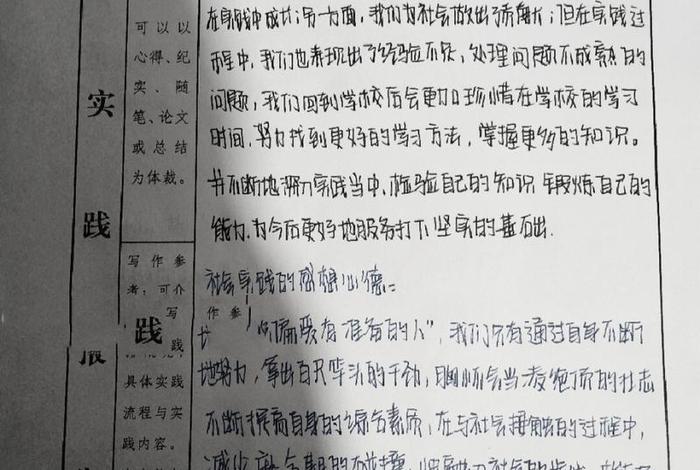 生活实践活动记录单怎么写、生活实践活动过程及心得