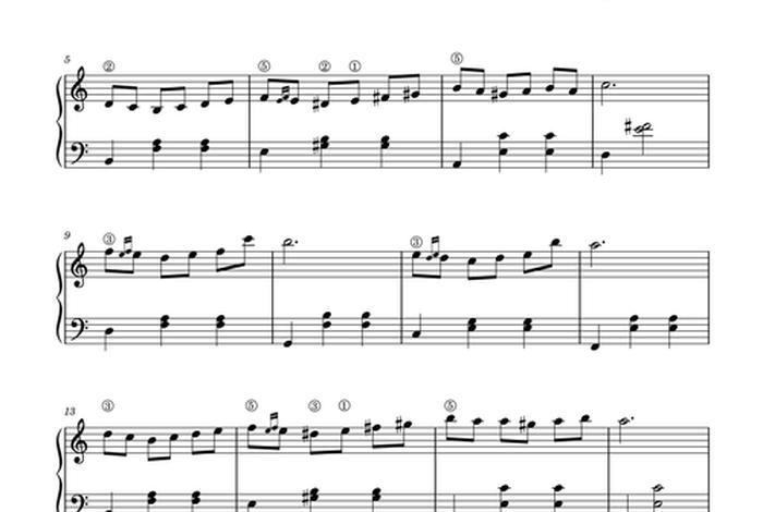 在法国的十三天钢琴谱(在法国的十三天钢琴谱八分音符版本) 在法国的十三天钢琴谱(在法国的十三天钢琴谱八分音符版本)