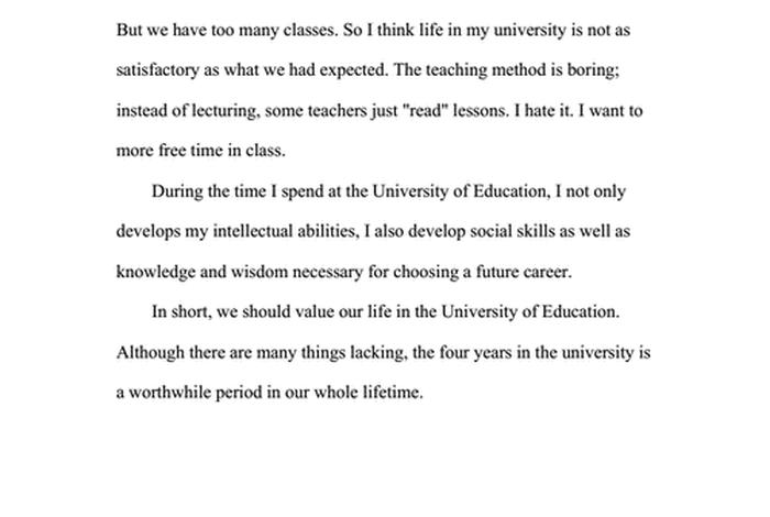 未来的生活英语作文，我的大学生活英语作文120字