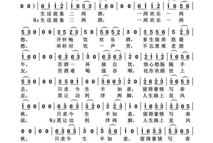 生活简谱郭旺,生活歌简谱 生活简谱郭旺,生活歌简谱