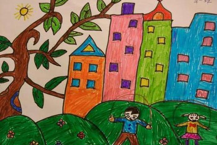 社区生活图片高清图片（社区生活简笔画漂亮又简单）