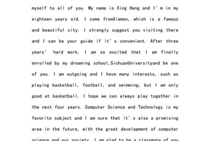 我的中学生活用英语怎么说 我的中学生活英语作文带翻译,60字