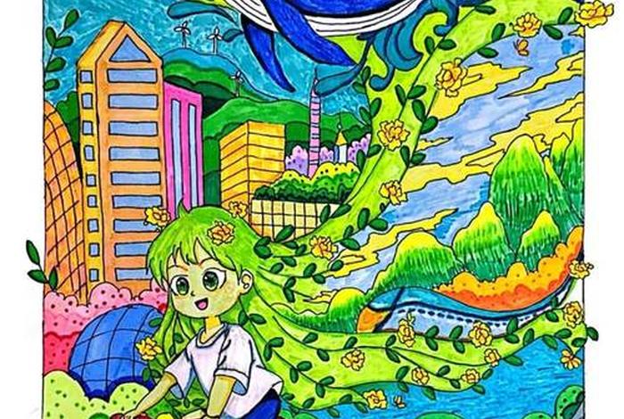 绿色生活低碳环保的画、低碳环保,绿色生活儿童画 绿色生活低碳环保的画、低碳环保,绿色生活儿童画