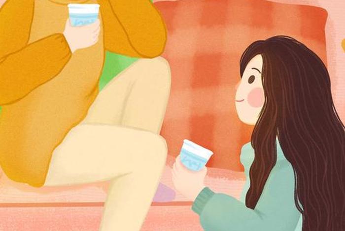 日常生活插画女性，女生日常生活插画