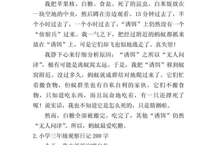 观察生活日记200个字左右（观察日记生活篇）
