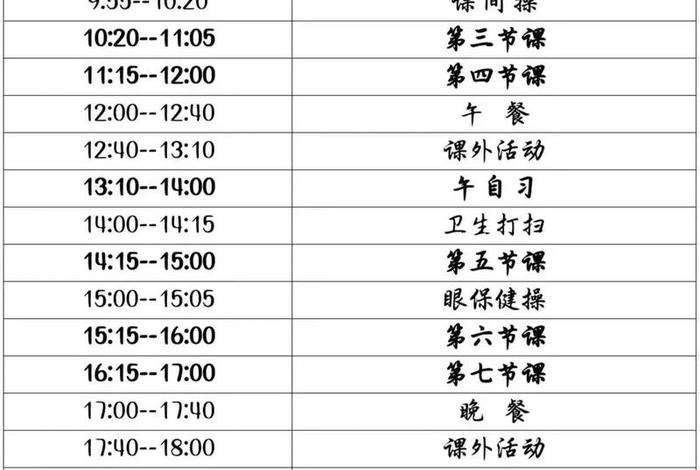生活作息时间表内容、生活作息表格