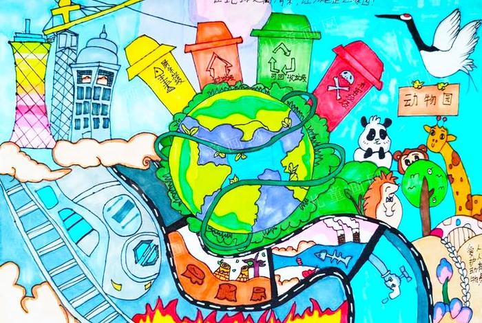 绿色出行低碳生活绘画,绿色出行低碳生活儿童画 绿色出行低碳生活绘画,绿色出行低碳生活儿童画