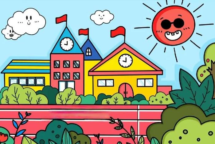 小学生校园生活简笔画,小学生校园生活图画 小学生校园生活简笔画,小学生校园生活图画