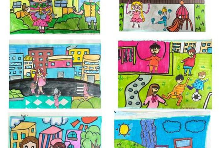 社区生活图片简笔画 - 社区生活绘画 社区生活图片简笔画 - 社区生活绘画