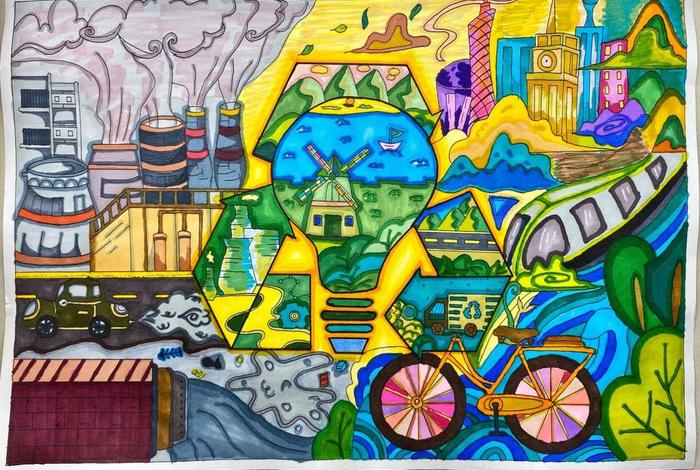 绿色出行低碳生活绘画,绿色出行低碳生活儿童画 绿色出行低碳生活绘画,绿色出行低碳生活儿童画