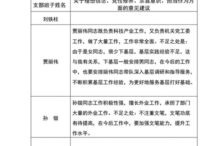 党支部生活会征求意见 表 党支部生活会征求意见表肯定建议怎么写