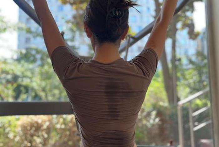 健身生活照片背影、健身生活照片女