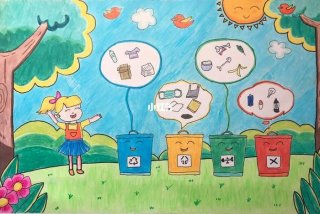 低碳生活画画作品 - 低碳生活的画画作品