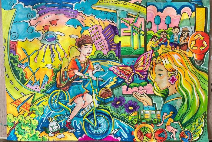 低碳生活绘画作品,低碳生活绘画作品简单又好看 低碳生活绘画作品,低碳生活绘画作品简单又好看