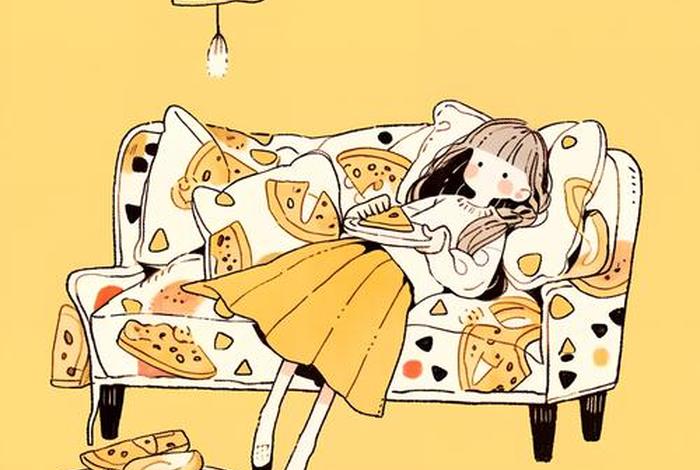 日常生活插画手绘；简单日常生活插画手绘