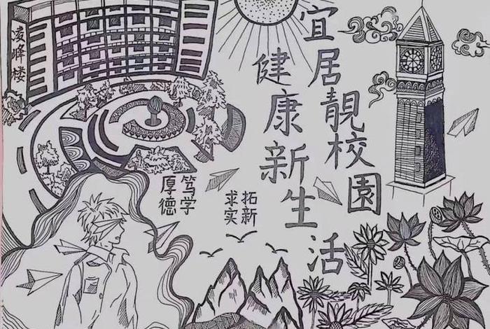 健康新生活主题绘画 - 倡导健康新生活 健康新生活主题绘画 - 倡导健康新生活