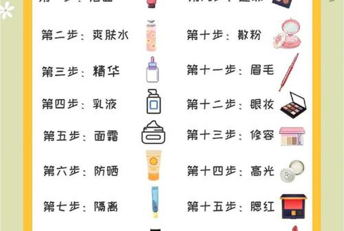 生活妆步骤及注意事项，生活妆的基本步骤