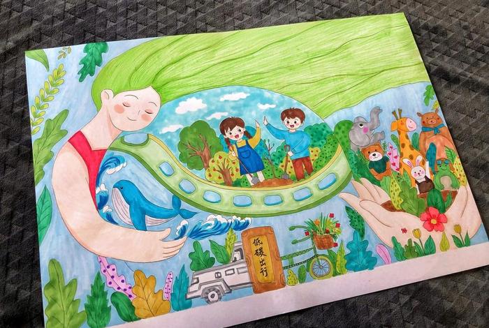 低碳生活画怎么画(低碳生活画画作品图片大全) 低碳生活画怎么画(低碳生活画画作品图片大全)