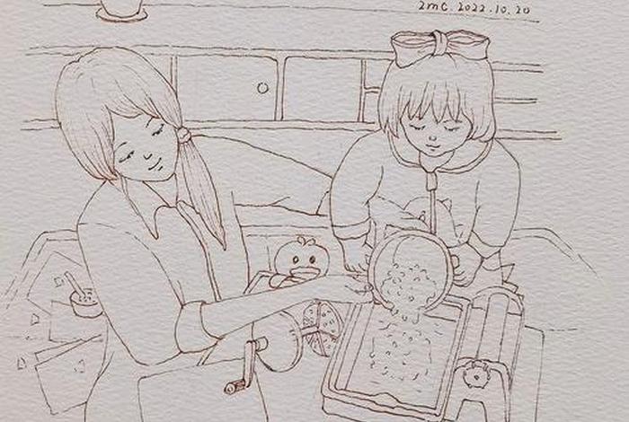 日常生活插画手绘；简单日常生活插画手绘