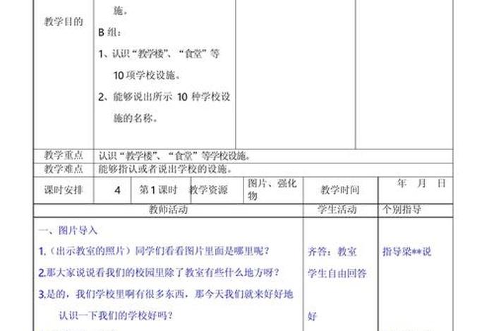 适应学校生活教案 适应学校新生活教案