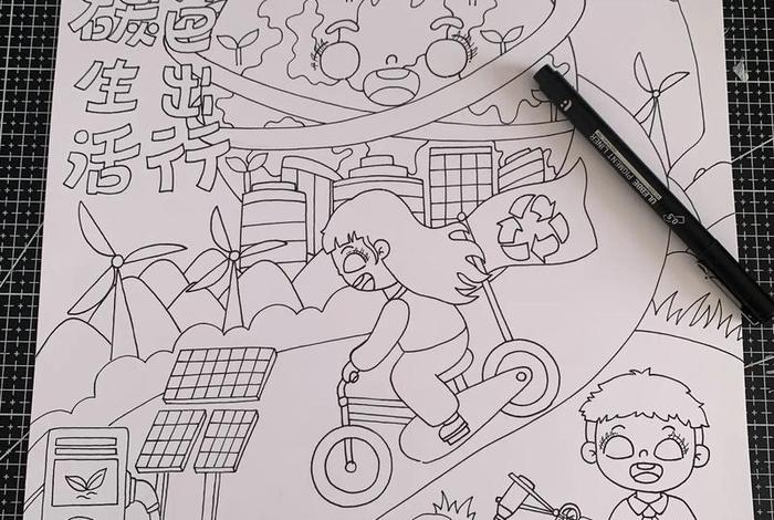 低碳生活海报绘画、低碳生活海报手绘 低碳生活海报绘画、低碳生活海报手绘