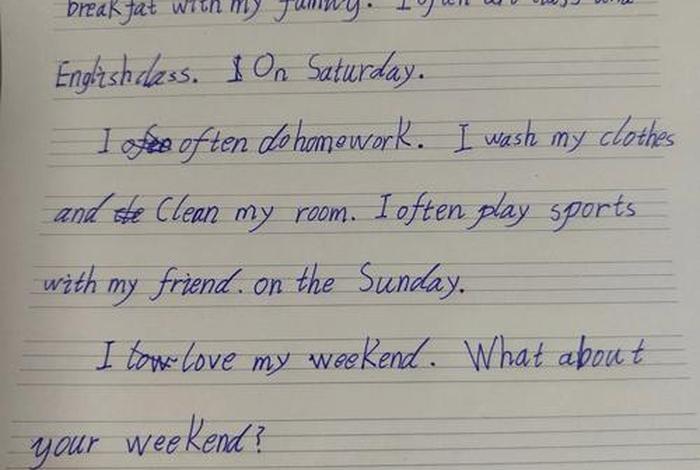 日常生活英语作文；lucy的日常生活英语作文