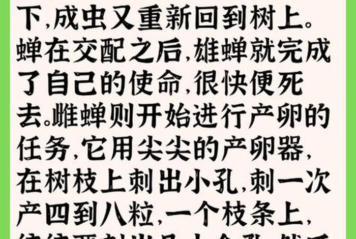 蝉的生活史;蝉的生活轨迹 蝉的生活史;蝉的生活轨迹