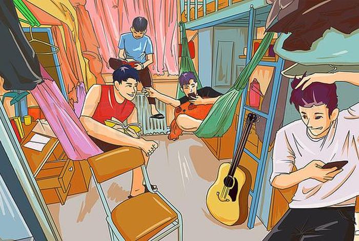 大学生活的图片卡通（大学生活的图片 寝室）