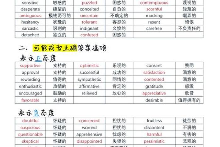 生活态度的形容词；生活态度的形容词英语