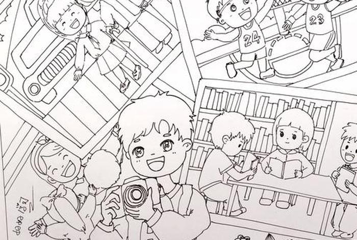 校园生活图片绘画（校园生活图片绘画简单）