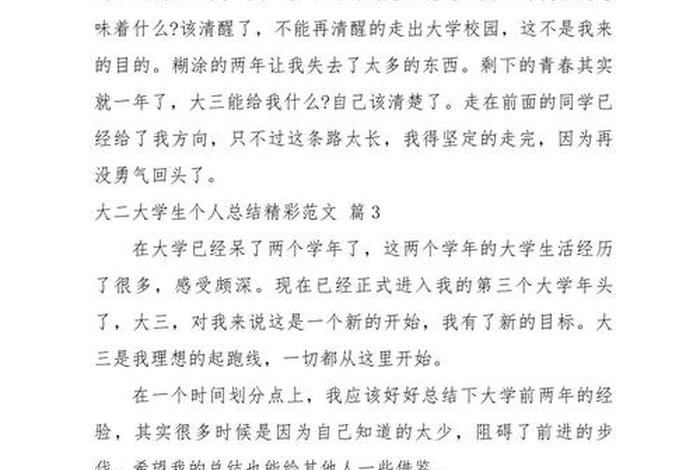 大二生活总结（大二大学生活总结）