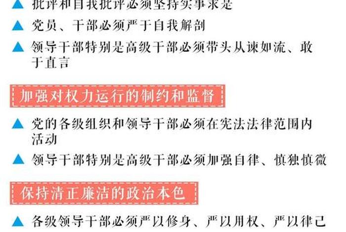 党内政治生活准则 - 党内政治生活准则的基本内容 党内政治生活准则 - 党内政治生活准则的基本内容