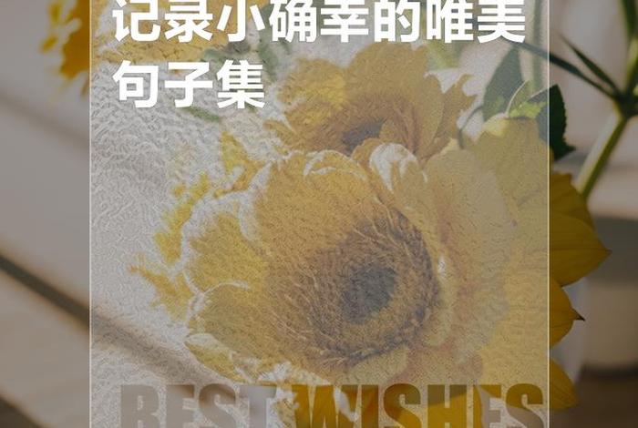 生活中的小确幸的唯美句子；生活中的小确幸的唯美句子有哪些