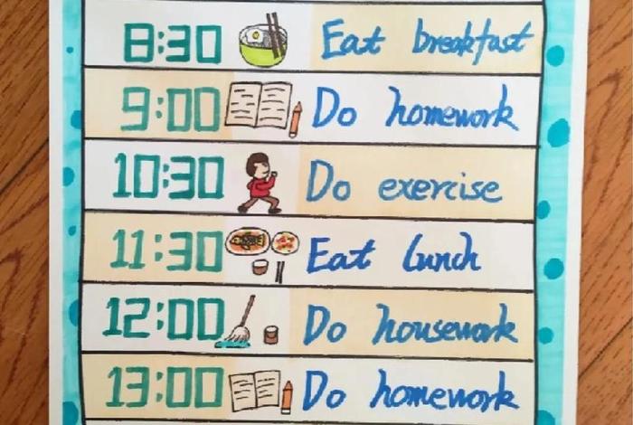 生活作息时间表英语 - 日常生活作息时间英语作文