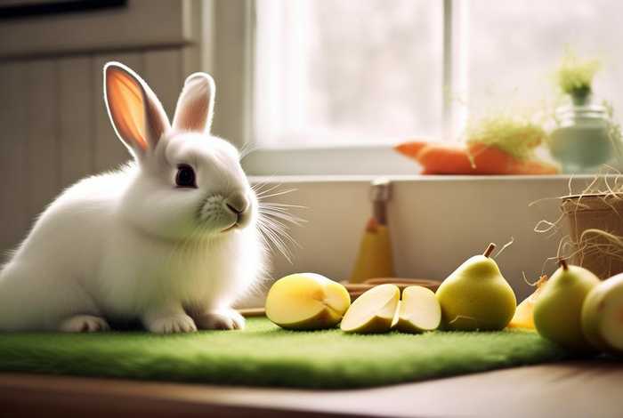 宠物兔子可以吃梨吗；宠物兔子可以吃梨吗怎么喂