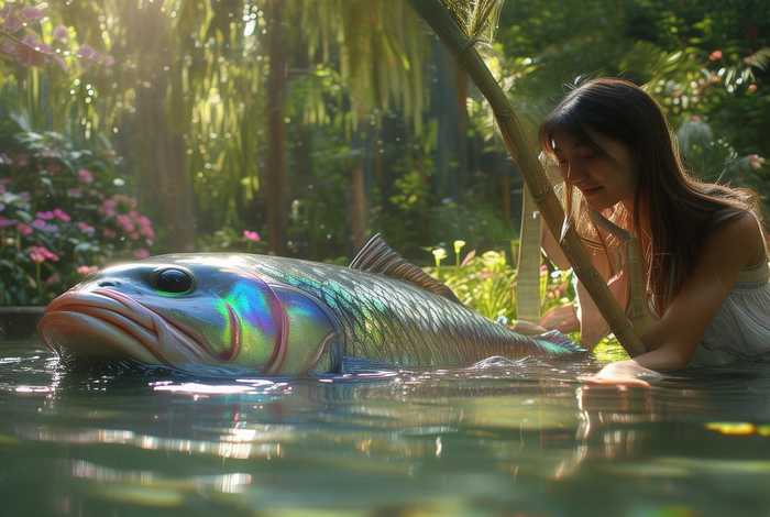 女子喂养500斤大鱼当宠物1 女子喂养500斤大鱼当宠物 女子喂养500斤大鱼当宠物1 女子喂养500斤大鱼当宠物